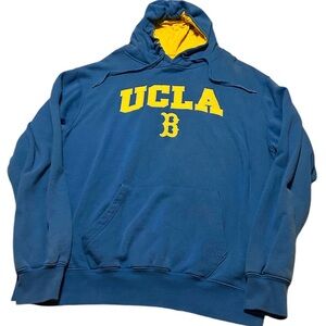 UCLA Bruins Blue Hoodie Sz XL With Gold Embroidered Cloth Letters Los Angeles